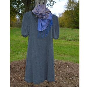 Gray casual dress small scoop neckline